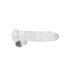 REALROCK - läpinäkyvä realistinen dildo - läpinäkyvä (22cm)
