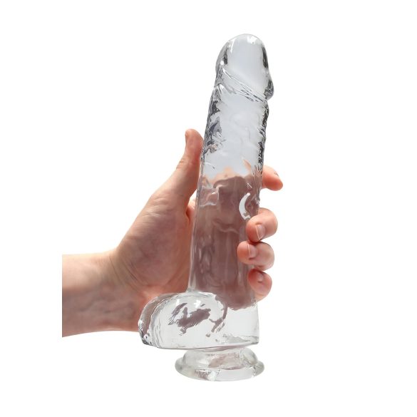 RealRock - realistinen dildo - läpinäkyvä - 22 cm