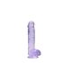 REALROCK - Läpinäkyvä Realistinen Dildo - Lila (15 cm)