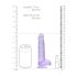 REALROCK - Läpinäkyvä Realistinen Dildo - Lila (15 cm)