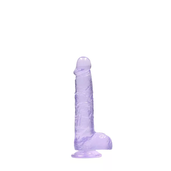 RealRock - realistinen dildo - läpinäkyvä violetti 15 cm