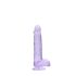 REALROCK - Läpinäkyvä Realistinen Dildo - Lila (15 cm)