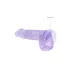 RealRock - realistinen dildo - läpinäkyvä violetti 15 cm