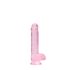 REALROCK - läpikuultava realistinen dildo - pinkki (15 cm)