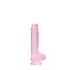 RealRock - realistinen dildo - pinkki läpinäkyvä 15cm