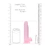 RealRock - realistinen dildo - pinkki läpinäkyvä 15cm
