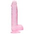 REALROCK - läpikuultava realistinen dildo - pinkki (15 cm)