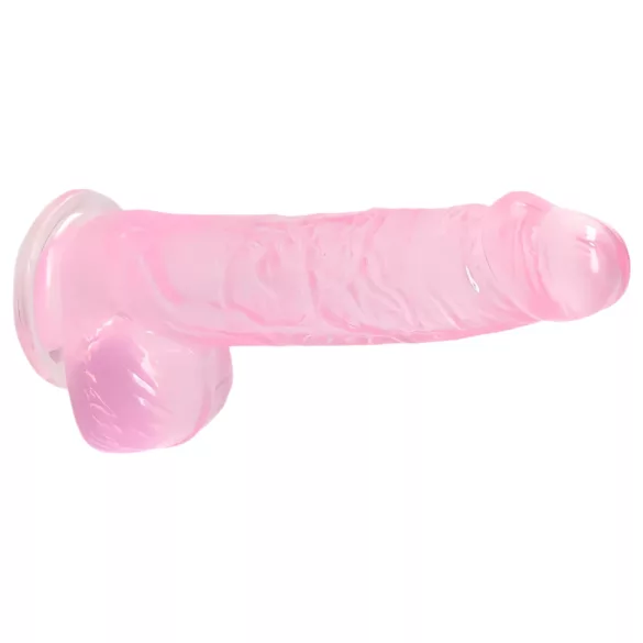 RealRock - realistinen dildo - pinkki läpinäkyvä 15cm