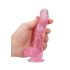 REALROCK - läpikuultava realistinen dildo - pinkki (15 cm)