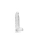 REALROCK - Läpinäkyvä realistinen dildo - läpinäkyvä (15 cm)