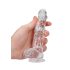 REALROCK - Läpinäkyvä realistinen dildo - läpinäkyvä (15 cm)