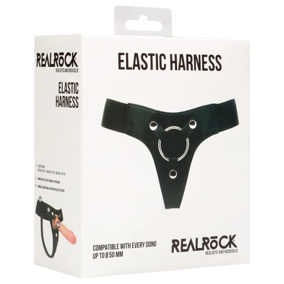 RealRock Elastic - harness alushousut strap-onille - musta