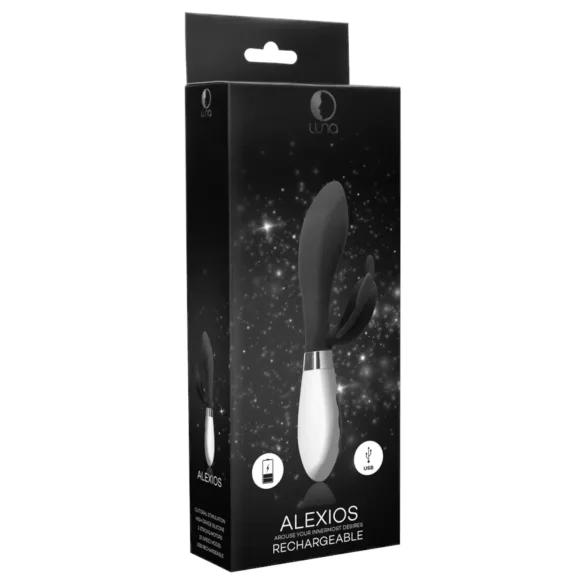 Alexios - klitoriskiihotin ja varrellinen vibraattori - musta