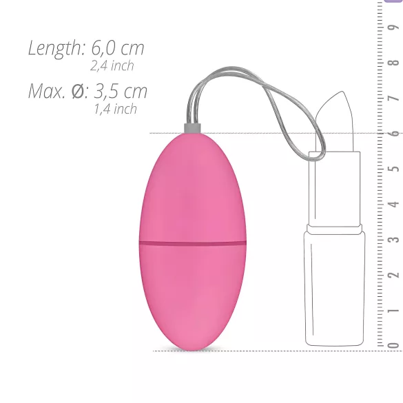 Easytoys - Vibraatiomuna kaukosäätimellä 7 rytmiä pinkki