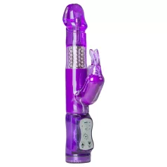   Easytoys Rabbit - vibraattori klitoriskiihottimella ja pyörivillä helmillä