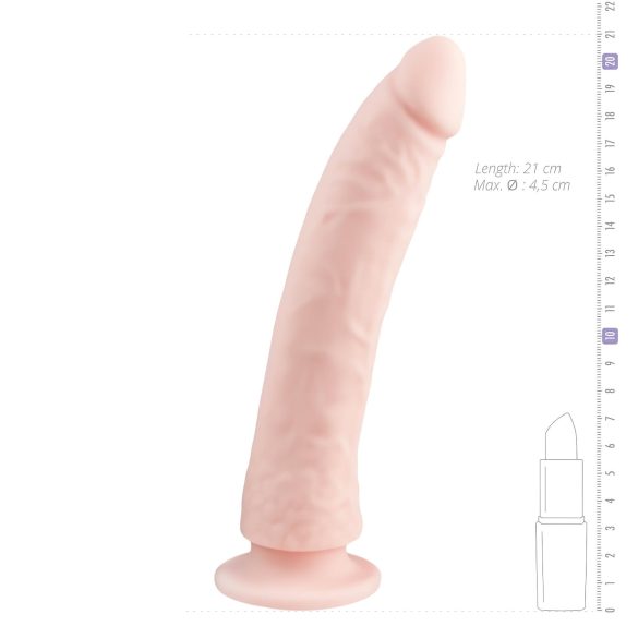 Easytoys - dildo imukupilla - silikoni 21cm - luonnollinen
