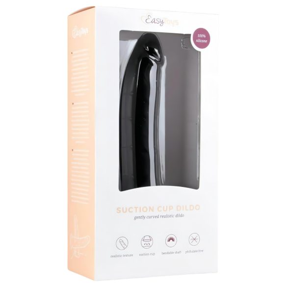 Easytoys - dildo imukupilla - silikoni 21cm - musta