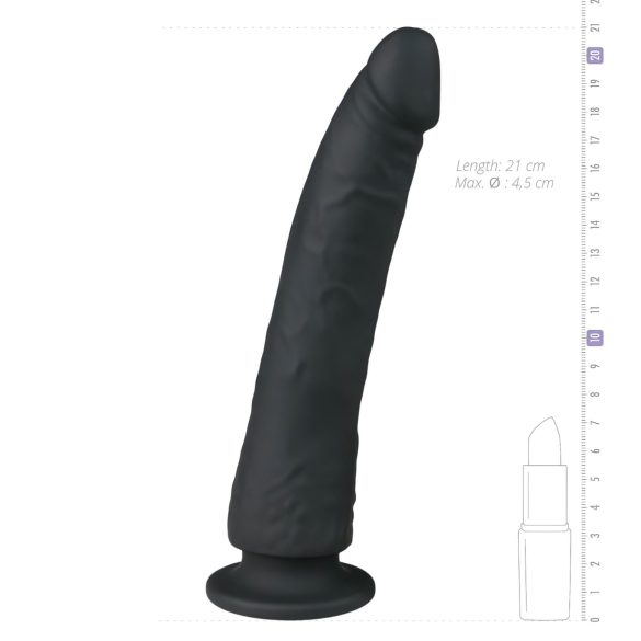 Easytoys - dildo imukupilla - silikoni 21cm - musta