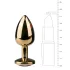 EasyToys Metal No.1 - kartiomainen anustappi violetilla kivellä (kulta, 2,5 cm)