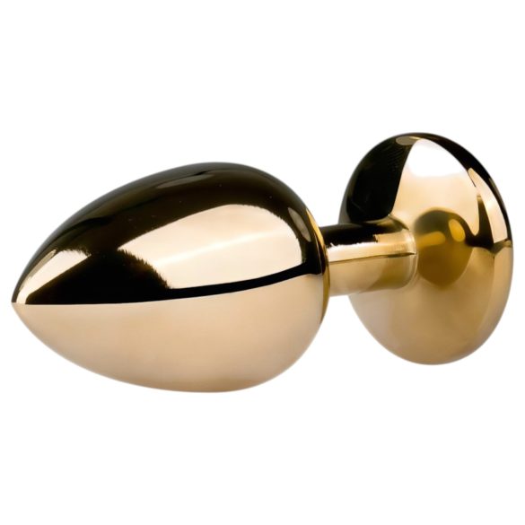 Easytoys Metal No.1 - valkokivinen kartiomainen anustappi - kulta (2,5 cm)