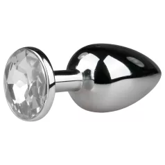 EasyToys - metallinen anustappi (hopea-valkoinen)
