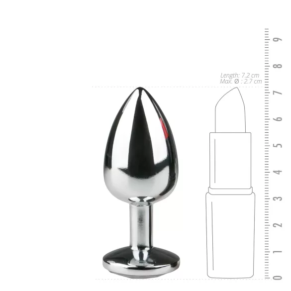 EasyToys - metallinen anustappi (hopea-valkoinen)