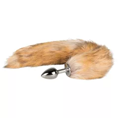   EasyToys Fox NO1 - metallinen anustappi kettuhännällä (hopea-punainen)