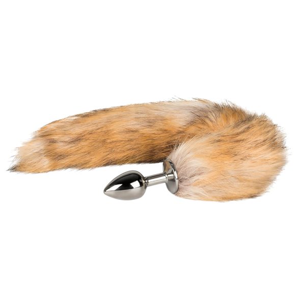 Easytoys Fox NO1 - metallinen anaalitappi ketunhännällä (hopea-punainen)