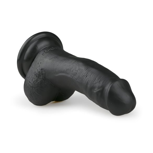 Easytoys - mustekuppi, kivekäs dildo (15cm) - musta