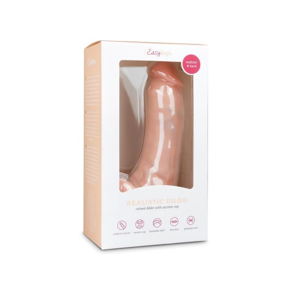 Easytoys - realistinen imukuppidildo kiveksillä 20cm - beige
