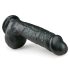 Easytoys - imukupilla varustettu dildo kiveksillä (22,5cm) - musta