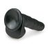 Easytoys - imukupilla varustettu dildo kiveksillä (22,5cm) - musta