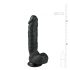 Easytoys - imukupilla varustettu dildo kiveksillä (22,5cm) - musta