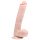 Easytoys - Ison koolinen, imukupilla varustettu dildo (26,5 cm) - naturaalisävy