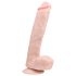 Easytoys - Ison koolinen, imukupilla varustettu dildo (26,5 cm) - naturaalisävy