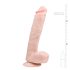 Easytoys - Ison koolinen, imukupilla varustettu dildo (26,5 cm) - naturaalisävy