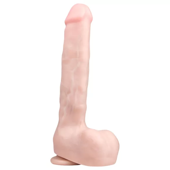 Easytoys - suuri realistinen imukuppidildo kiveksillä 29,5cm - nude