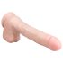 Easytoys - kiinnittyvä iso dildo kiveksillä (29,5 cm) - luonnollinen