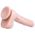 Easytoys - kiinnittyvä iso dildo kiveksillä (29,5 cm) - luonnollinen