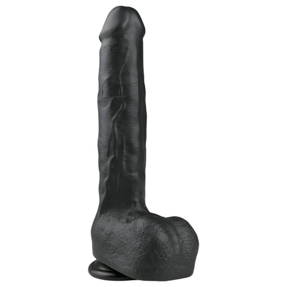 Easytoys - imukupillinen suuri kivellinen dildo 29,5 cm - musta