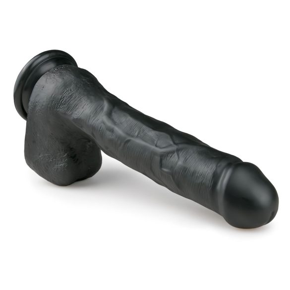 Easytoys - imukupillinen suuri kivellinen dildo 29,5 cm - musta