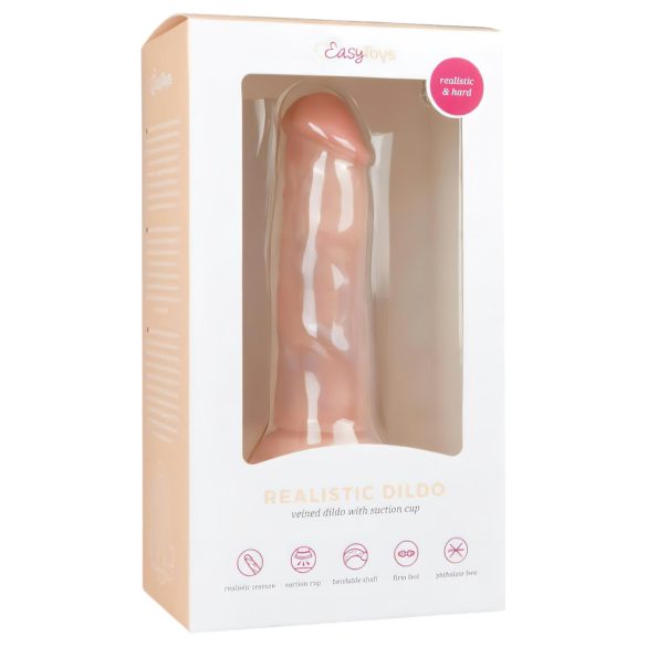 Easytoys - realistinen dildo imukupilla 15,5cm - vaalea