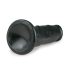 Easytoys - realistinen musta dildo imukupilla (15,5 cm)