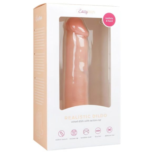 Easytoys - realistinen dildo imukupilla 20,5cm - luonnollinen