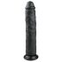 Easytoys - iso imukupilla dildo (28,5cm) - musta