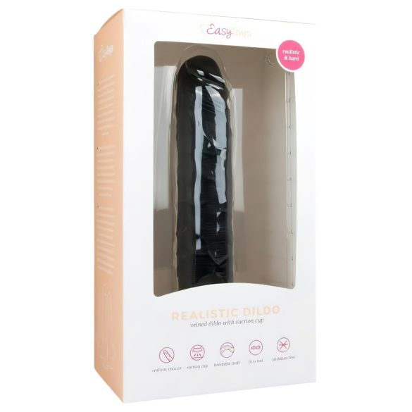 Easytoys - iso dildo imukupilla - 28,5 cm - musta