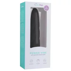   Easytoys Power Vibe - vibraattori - kiertokuvioitu silikoni - musta