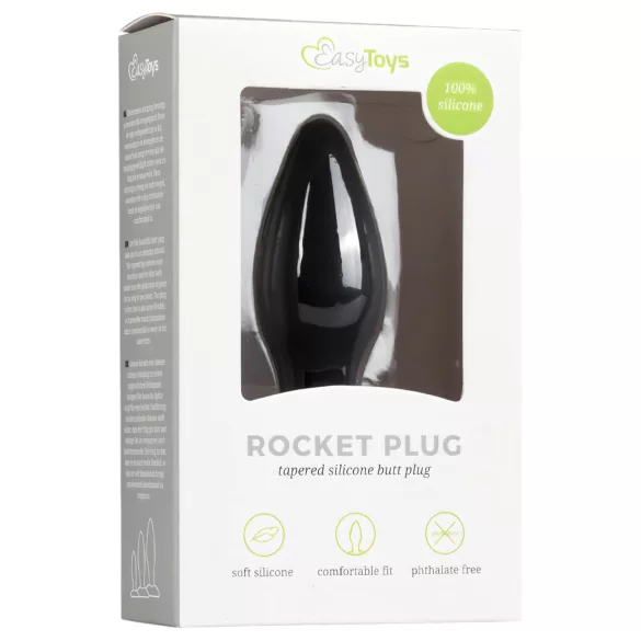 Easytoys - anustappi - pieni - silikoni - musta