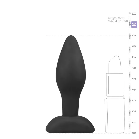 Easytoys - anustappi - pieni - silikoni - musta