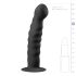 Easytoys Ribbed - anaalidildo imukupilla 14 cm - musta